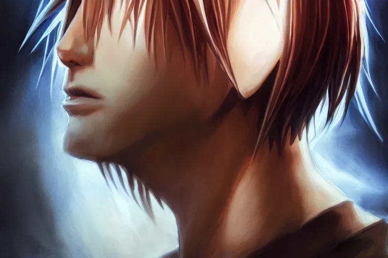 Prompt: yagami light, death note ， d & d, fantasy, portrait, highly detailed, headshot, digital painting, trending on artstation, concept art, sharp focus, illustration, art by artgerm and greg rutkowski and magali villeneuve and wlop