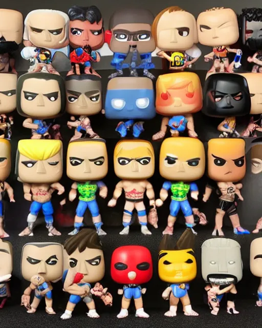 Image similar to Wrestler Funko Pop. Photographic, photography