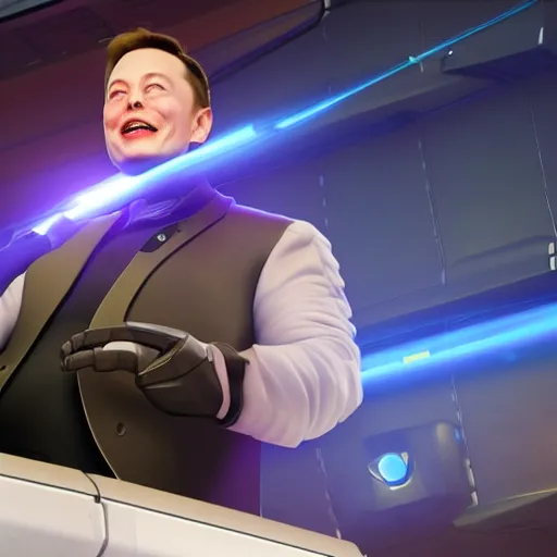 Prompt: Elon Musk in Overwatch