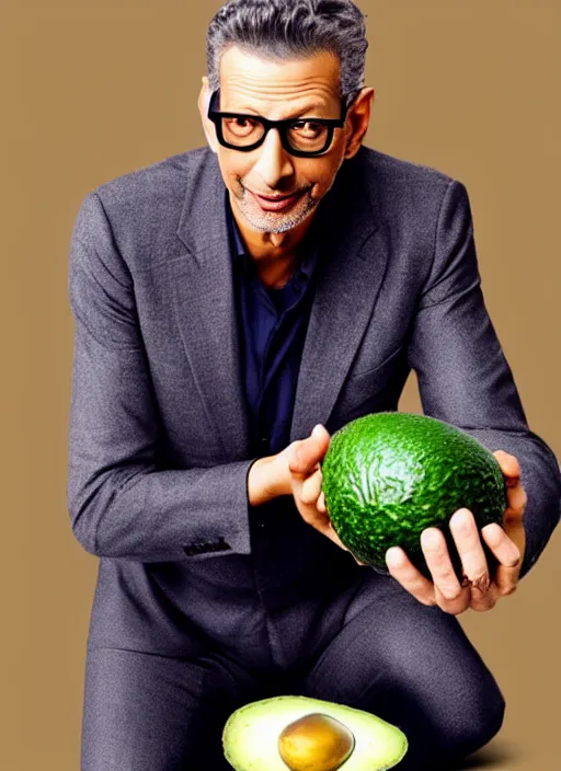 Image similar to jeff goldblum is inside an avocado