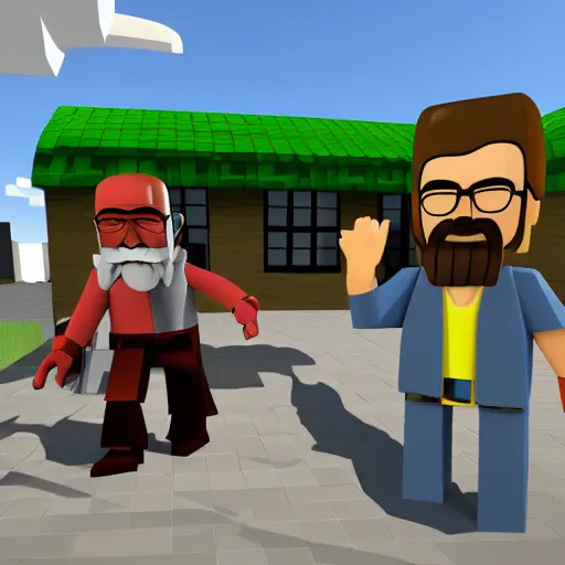 Image similar to walter white plays roblox