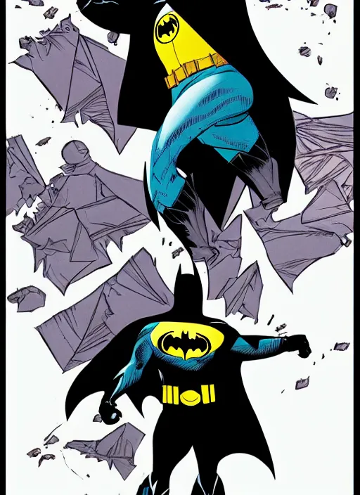 Prompt: batman in the style of ariel olivetti