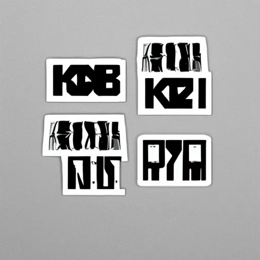 Image similar to black on white graphic design stickers in style of eric hu, y 2 k, brutalism, acid, techno