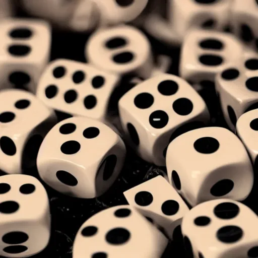 Prompt: the universe playing dice with chaos