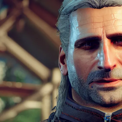 Image similar to Steve Carell in The Witcher 3, gameplay, 8k, HD