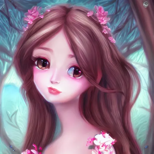 Image similar to realistic beautiful gorgeous natural cute, fantasy, elegant, lovely, princess girl, art drawn full hd, 4 k, highest quality, in artstyle by professional artists wl, kawaii