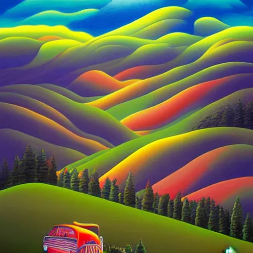 Prompt: a vivid landscape, an ultrafine detailed painting by rafal olbinski, skeuomorphic, a simple vector based illustration, pop surrealism, airbrush art, minimalist, very detailed, behance contest winner, by ross tran, detailed painting, artgerm