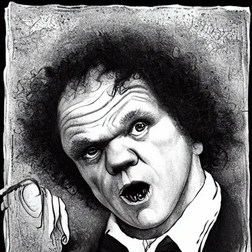 Prompt: john c reilly as a vampire, highly detailed, trending