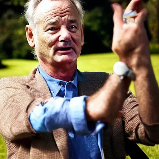 Prompt: bill murray, role model, inspiring, funniest comedian ever, great roles, living legend, humble, friend of the people, he helps the people, cleans up mess, playful prank where does something unlikely but memorable, we all meed a friend like bill murray, protect him at all costs!