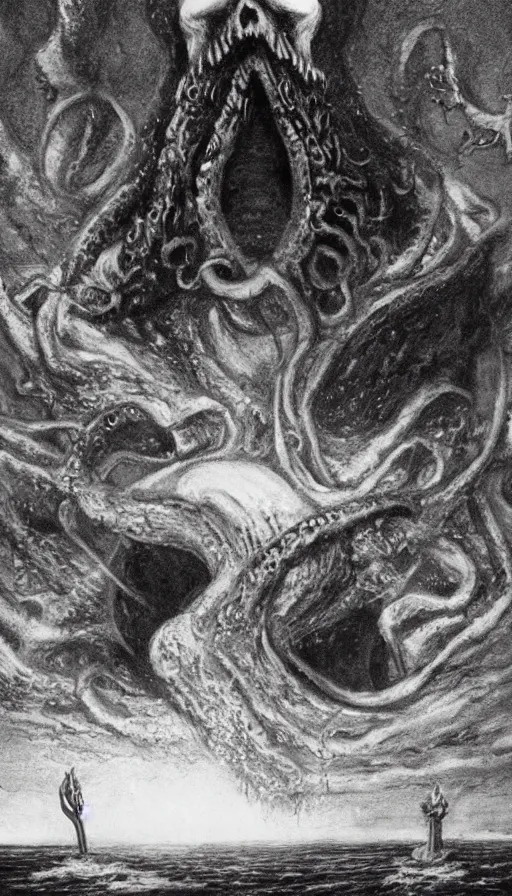 Image similar to the end of the world, by h. p. lovecraft