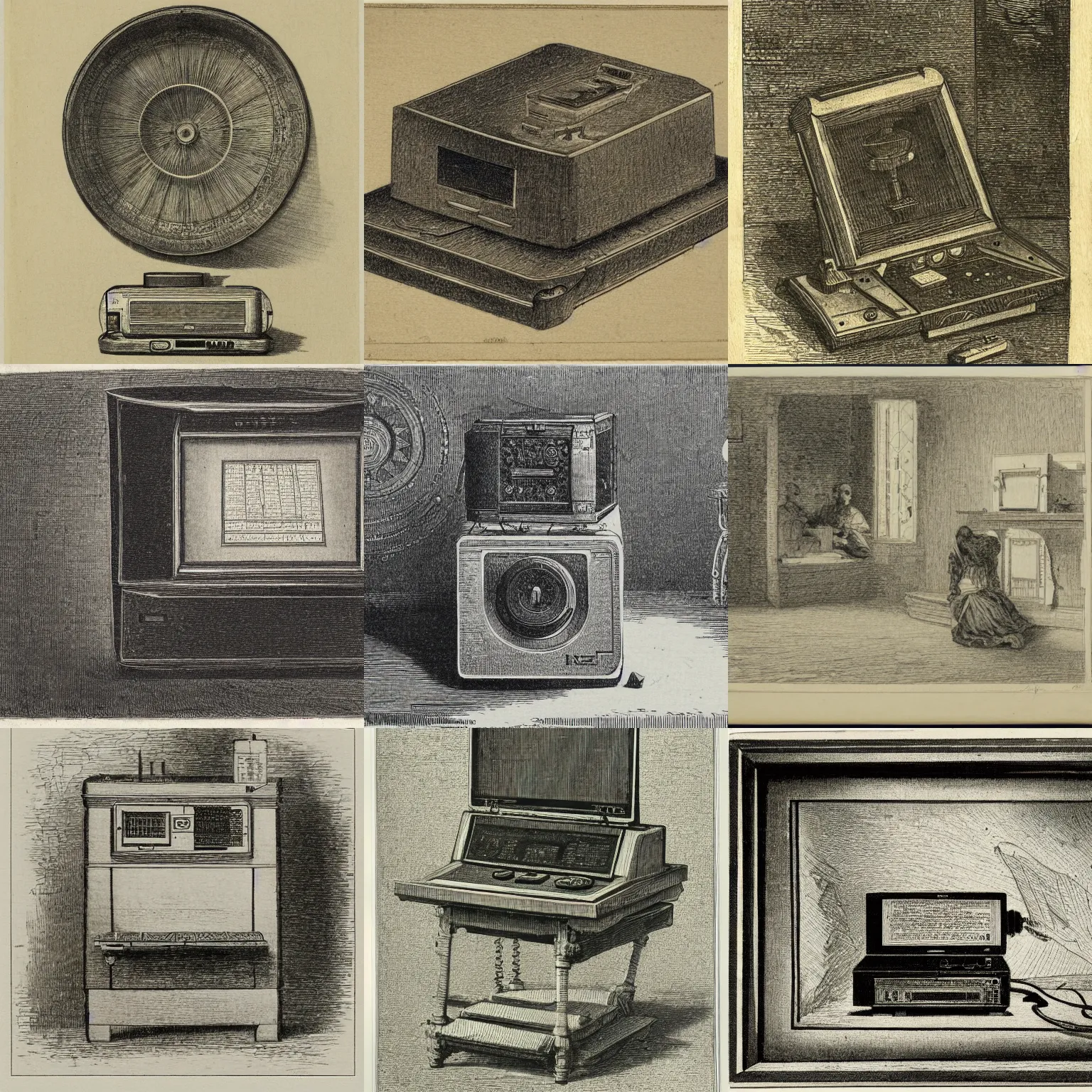 Prompt: sketch of a nintendo, etching by louis le breton, 1 8 6 9, 1 2 0 0 dpi scan