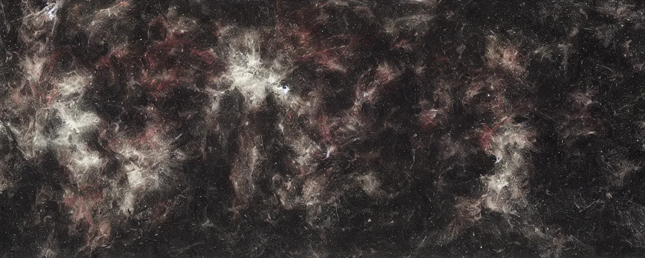 Image similar to epic space nebula, by nicola samori