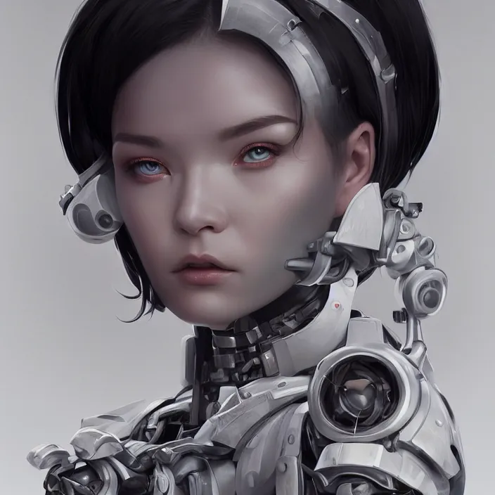 Image similar to symmetrical bjork cyborg - by tom bagshaw, by ilya kuvshinov, rtx rendering, octane render 1 2 8 k, maya, extreme high intricate details by wlop, digital anime art by ross tran, medium shot, close up shot, composition by sana takeda, dramatic lighting by greg rutkowski, 8 k, trending on artstation