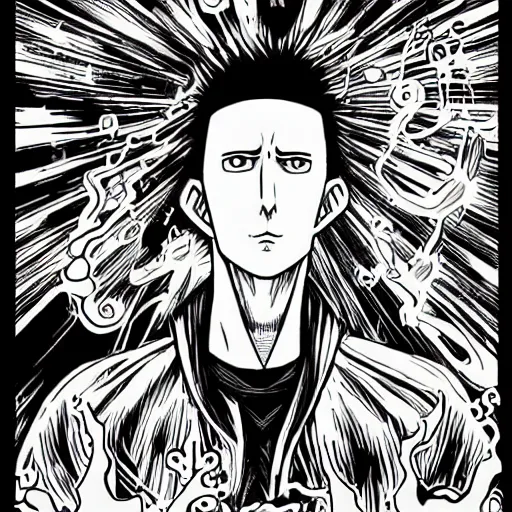 Prompt: portrait of saitama by mcbess