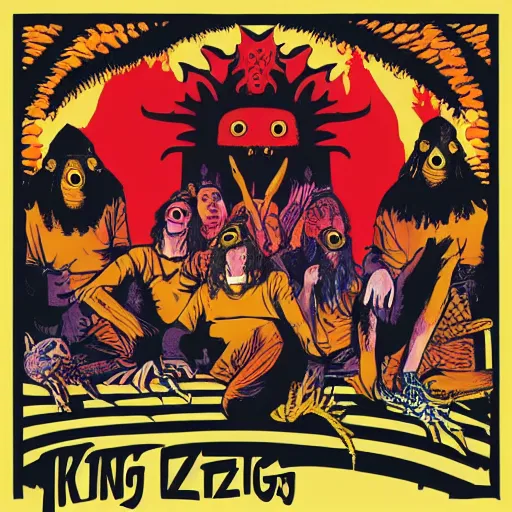 Prompt: king gizzard and the lizard wizard