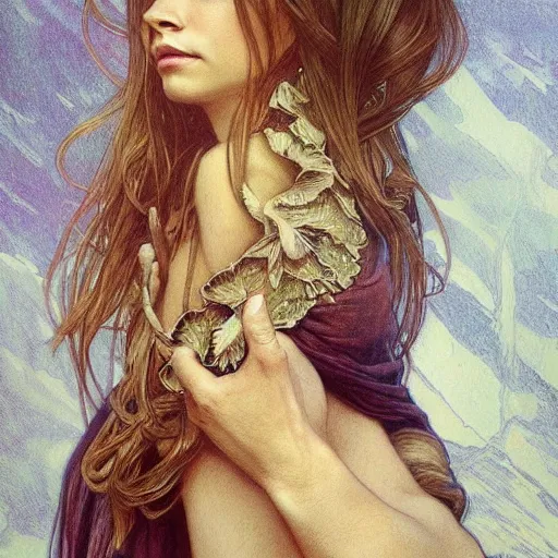 Image similar to amazing lifelike award winning pencil illustration of cara delevingne trending on art station artgerm Greg rutkowski alphonse mucha cinematic