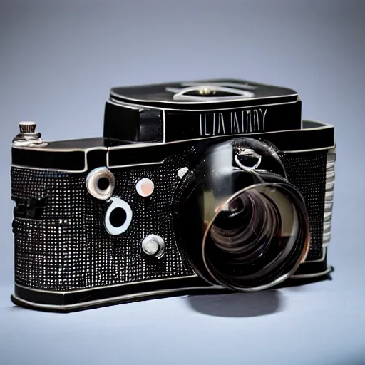 Prompt: a film camera that looks like marty mc fly