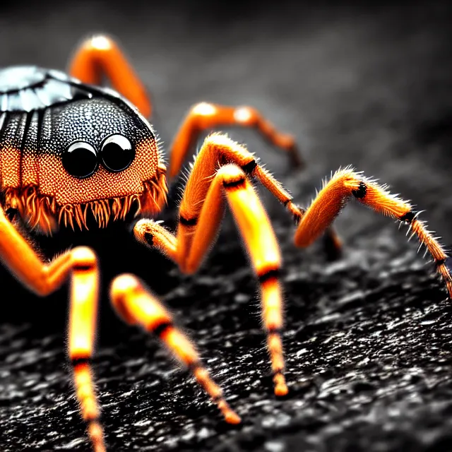 Image similar to chased by a scary man spider, highly detailed, 8 k, hdr, smooth, sharp focus, high resolution, award - winning photo