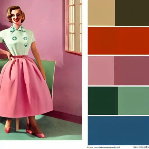 Prompt: trendy colors 1 9 6 0