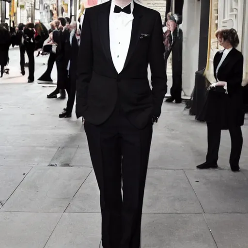 Prompt: photograph of david tennant in a tuxedo