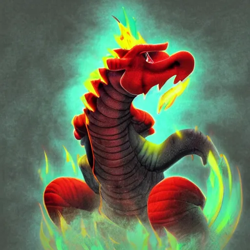 Prompt: king dodongo, fire breathing