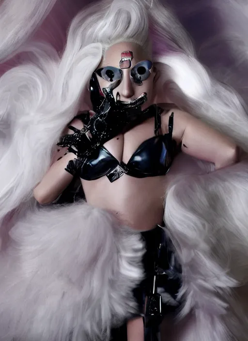 Image similar to lady gaga by nick knight, born this way, born this way album, red weapon 8 k s 3 5, cooke anamorphic / i lenses, highly detailed, cinematic lighting