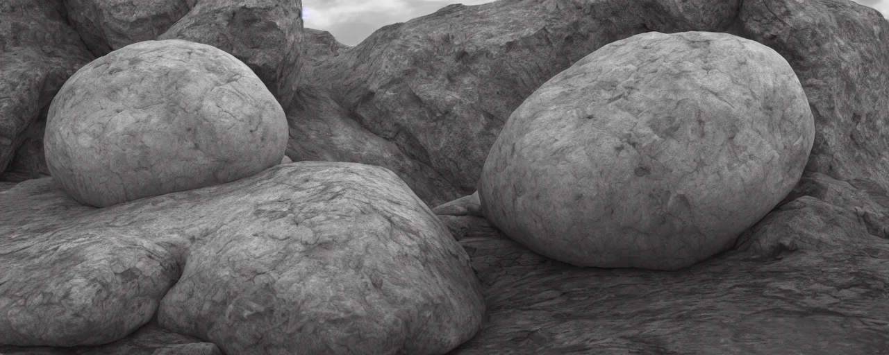 Prompt: Sisyphus pushing a large and round boulder up a mountain, the stone is rolling up, sisyphus looks tired, the mountain is steep, melancholic mood, photo realistic, 8k, HDR, ultra detailed, trending on artstation