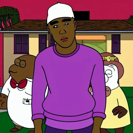 Image similar to tyler the creator in the style of family guy