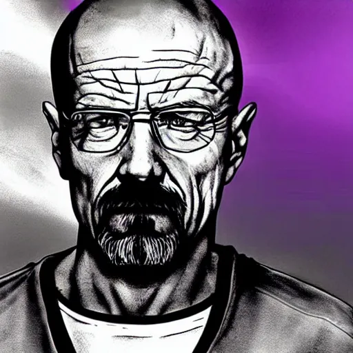 Image similar to Walter white is a super sayan