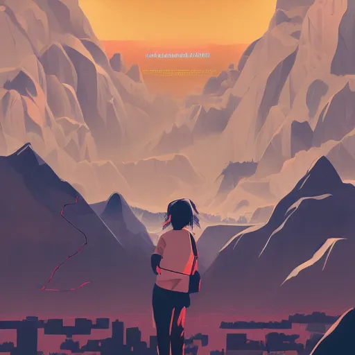 Image similar to movie poster artwork by Tomer Hanuka of origami in the shape of mountains, cinematic, ultra detailed, intricate, sharp focus, trending on artstation and unreal engine