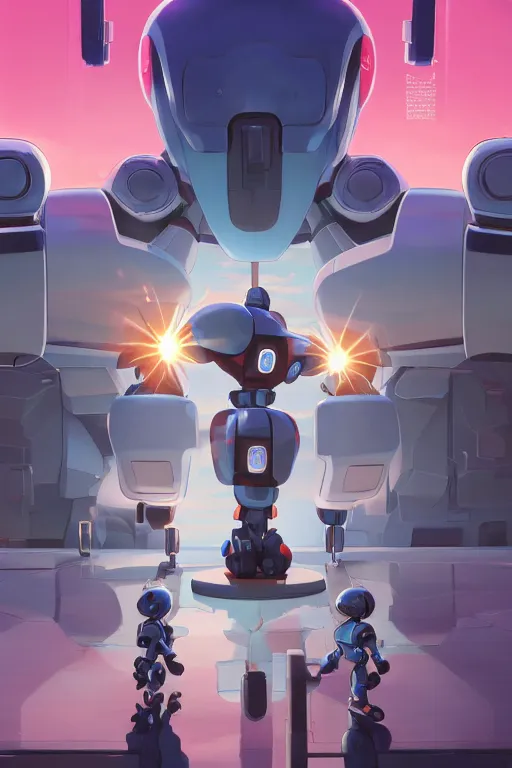 Image similar to metabots medabots medarotto medarot robot minimalist comics, behance hd by jesper ejsing, by rhads, makoto shinkai and lois van baarle, ilya kuvshinov, rossdraws global illumination ray tracing hdr radiating a glowing aura