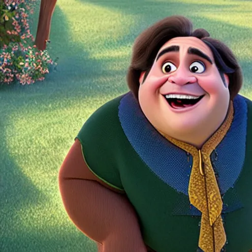 Prompt: still frame of danny devito from disney's tangled