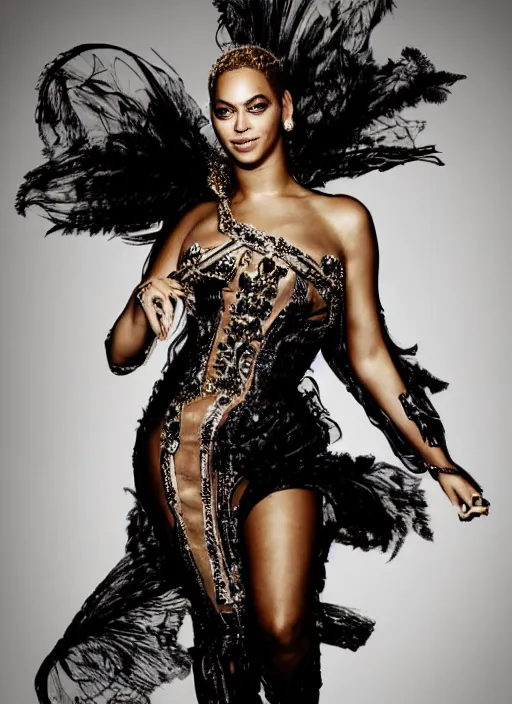 Image similar to beyonce styled by nick knight posing renaissance style , vogue magazine, Highly realistic. High resolution. Highly detailed. Dramatic. 8k.4k.