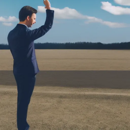 Image similar to a video reel of a man waving his arm from left to right