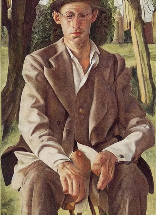 Image similar to portrait, elegant, highly detailed, matte painting, by stanley spencer