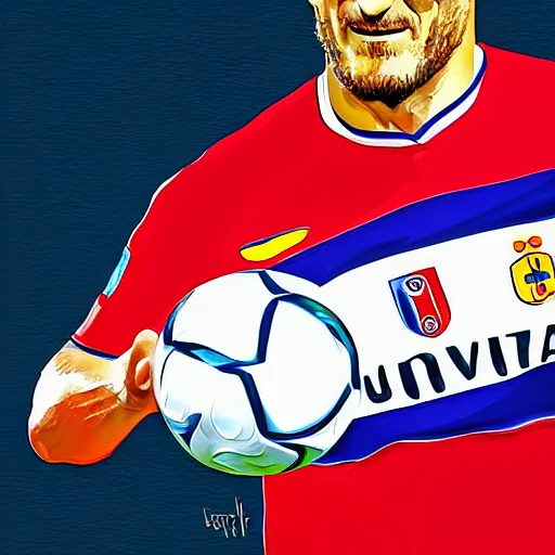 Image similar to totti italia, digital art