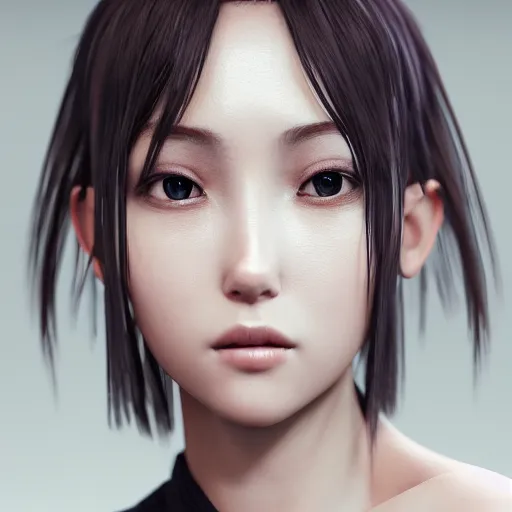 Image similar to rimuru looking into the camera, beautiful face, ultra realistic, fully clothed, intricate details, highly detailed, 8 k, photorealistic, octane render, unreal engine, photorealistic, portrait