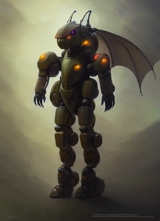 Prompt: dragonite themed mech suit, diffuse lighting, fantasy, highly detailed, photorealistic, digital painting, artstation, illustration, concept art, smooth, sharp focus, in the style of tom bagshaw