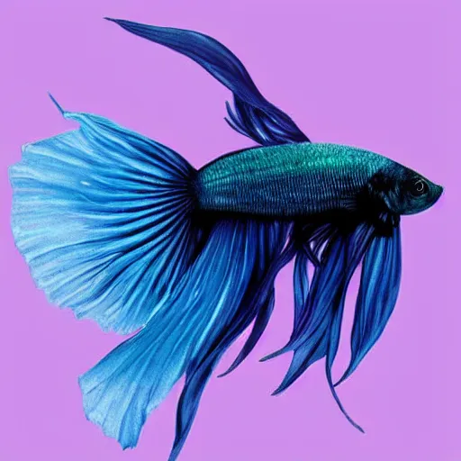 Prompt: catherine zeta - jones as a betta fish, realistic