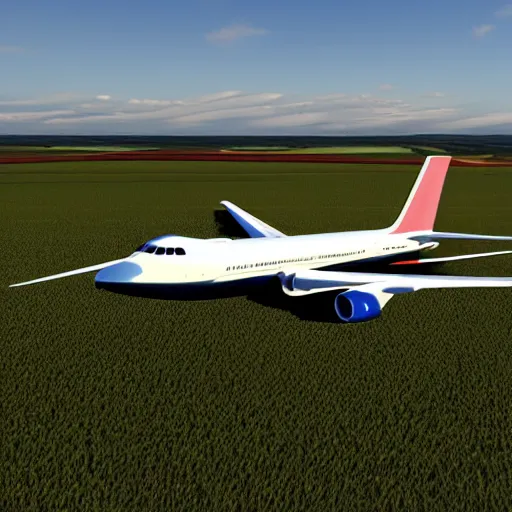 Prompt: airliner farmtrack hybrid