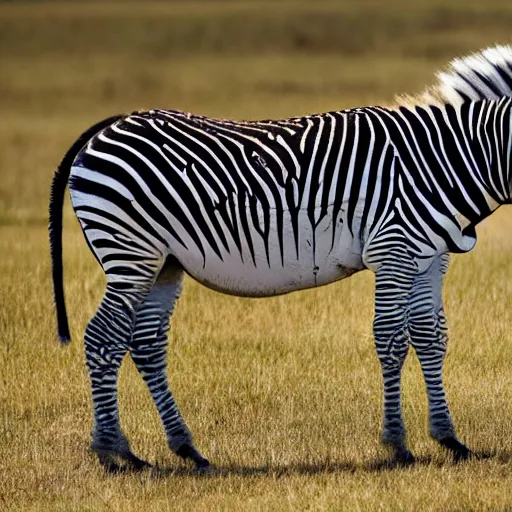 Prompt: photo of a zebra centaur