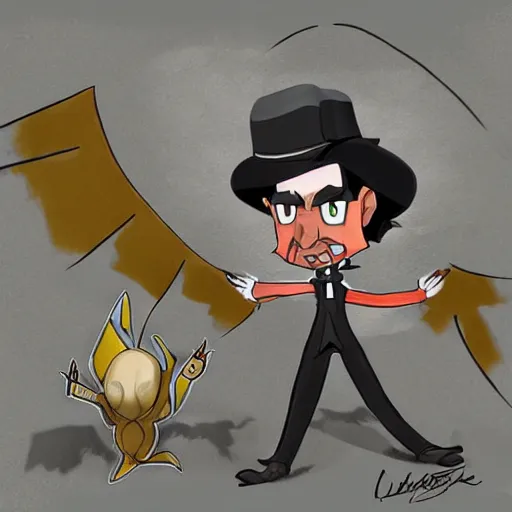 Prompt: Abraham Lincoln as a Pokemon Monster, digital art, creative