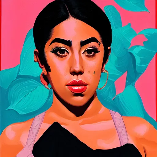 Image similar to kali uchis portrait painting by sachin teng