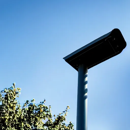 Image similar to truck above a street light pole