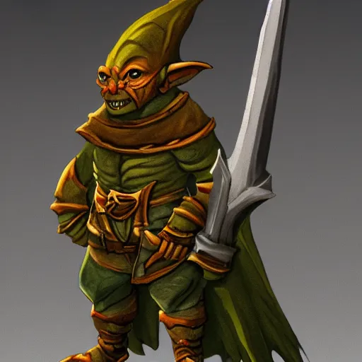Prompt: medieval fantasy goblin character