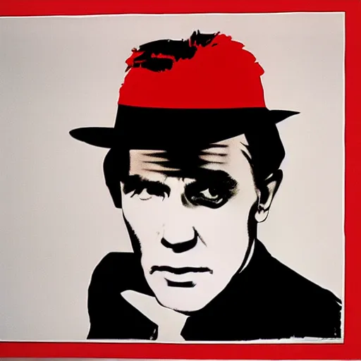 Prompt: james bond movie still by andy warhol,