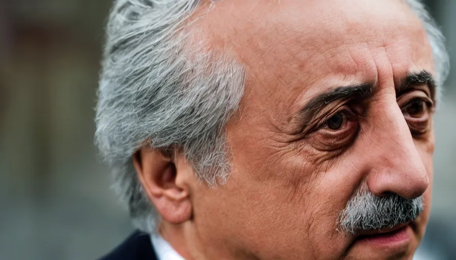 Image similar to hyper-realistic and anamorphic 2010s movie still close-up portrait of Giovanni Falcone, by Paolo Sorrentino, Leica SL2 30mm, beautiful color, high quality, high textured, detailed face