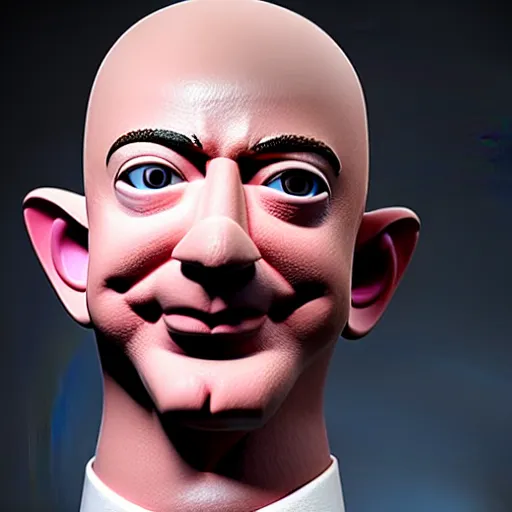 Image similar to Jeff Bezos as a troll doll, studio photo, award-winning, detailed, 4k