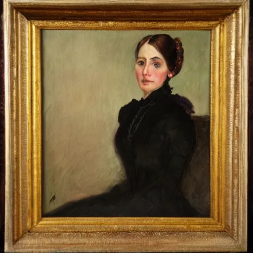 Image similar to portrait of victorian lady, oil, expression