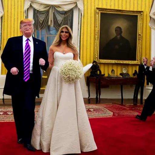 Prompt: Donald Trump marrying Joe Biden